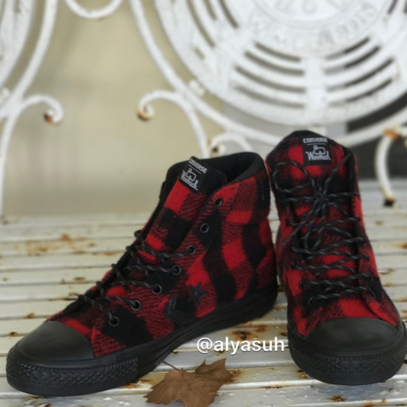 Converse&Woolrich Ctas Player Black/Red AUTHENTIC - Picture 8 of 8